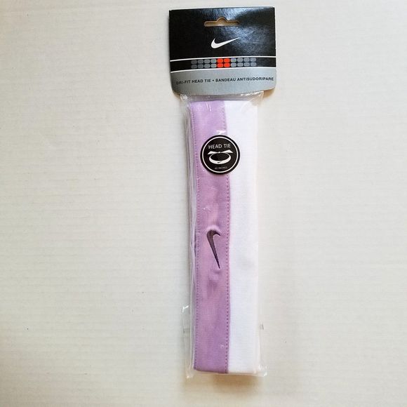 Nike Dri-Fit Unisex Lightweight Lavender White Head Tie Headband (40 In) - Picture 1 of 2